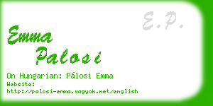 emma palosi business card
