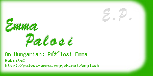 emma palosi business card